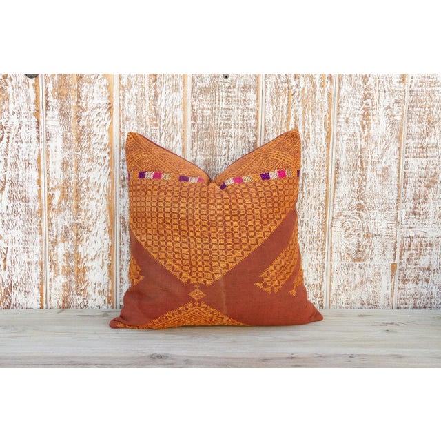 Bita Antique Indian Folk Pillow For Sale - Image 9 of 9