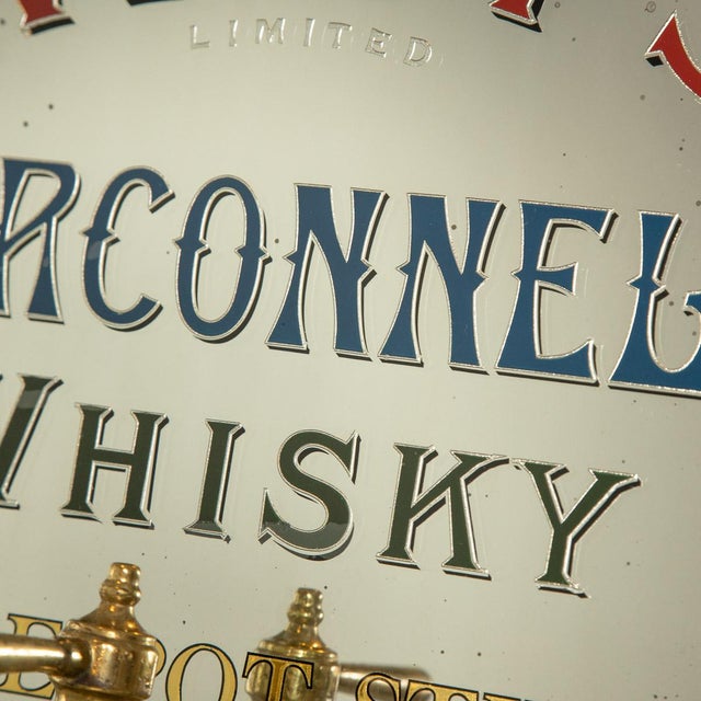 20th Century Barrel Framed Watts Tyrconnell Whisky Advertising Mirror, 1900s For Sale - Image 6 of 16