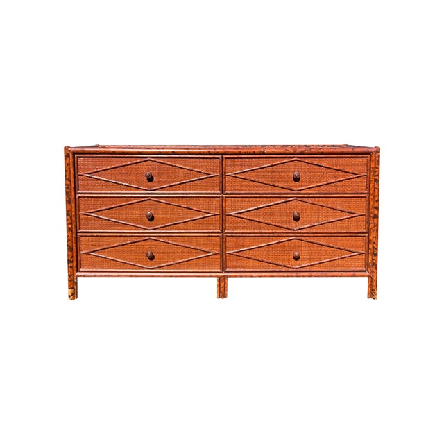 Vintage Bloomingdale’s bamboo rattan dresser in British colonial boho chic coastal styles Super desirable rare...