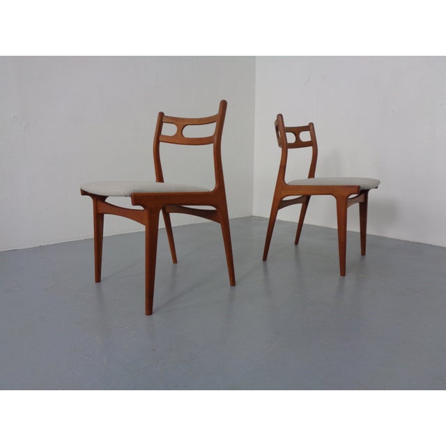 Uldum Møbelfabrik Model 138 Teak & Kvadrat Hallingdal Dining Chairs by Johannes Andersen for Uldum Møbelfabrik, Denmark, 1960s, Set of 2 For Sale - Image 4 of 18