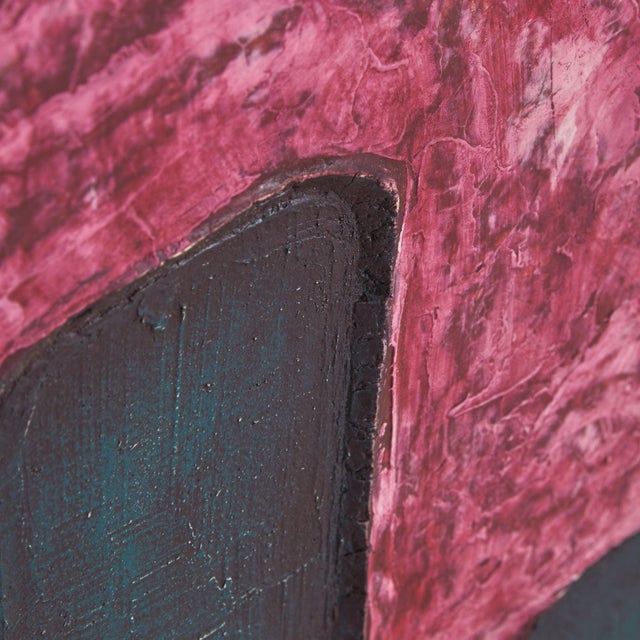 Alessandro Bonato, Abstract Acrylic on Wood Painting, 1971 For Sale In Chicago - Image 6 of 11