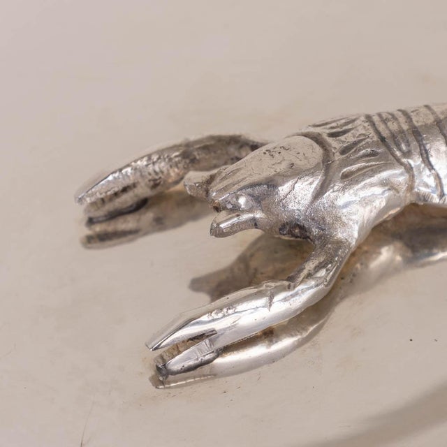 1940s Alpaca Silver Lobster Serving Tray With Lid, Spain For Sale - Image 15 of 15