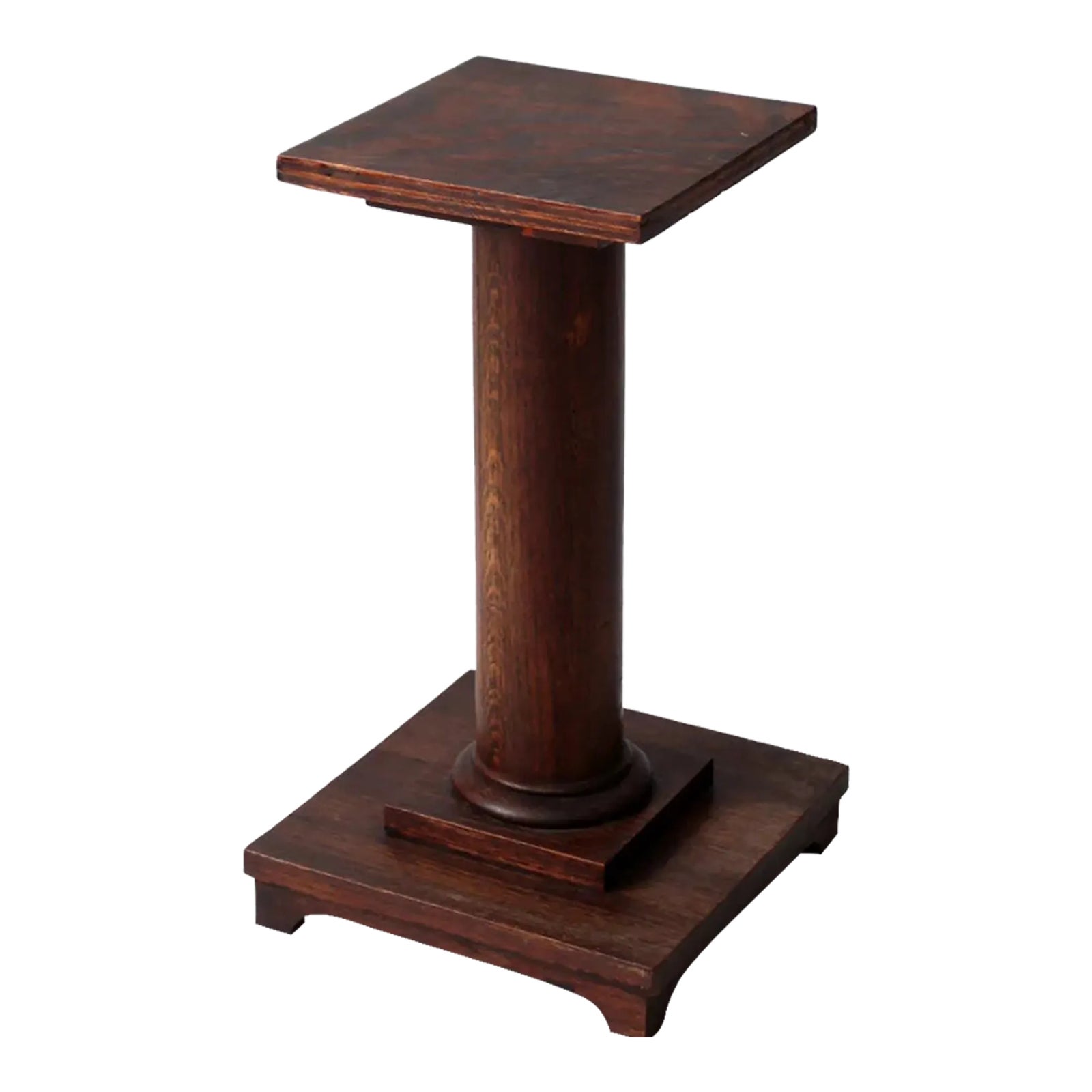 Antique Mission Style Pedestal Stand | Chairish
