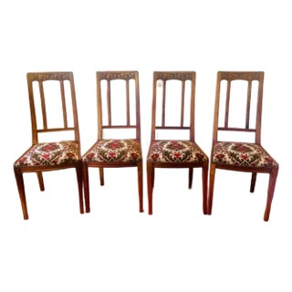 French Art Nouveau Chairs -Set of Four For Sale