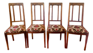 French Art Nouveau Chairs -Set of Four