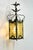 Gothic Lantern in Wrought Iron and Amber Glass, 1960s For Sale - Image 9 of 11
