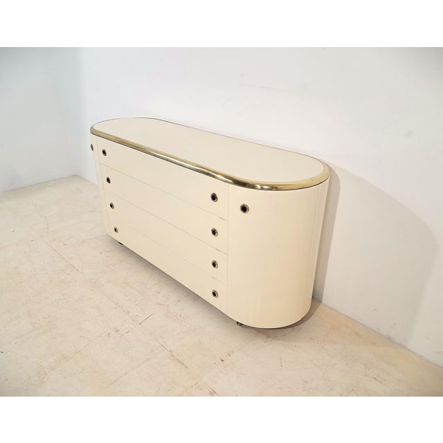 Metal Modern Chest of Drawers attributed to Cattadori, 1970s For Sale - Image 7 of 11
