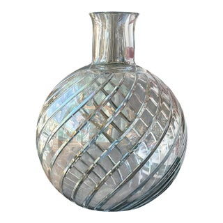 Huge Baccarat French Crystal Bottle Vase For Sale