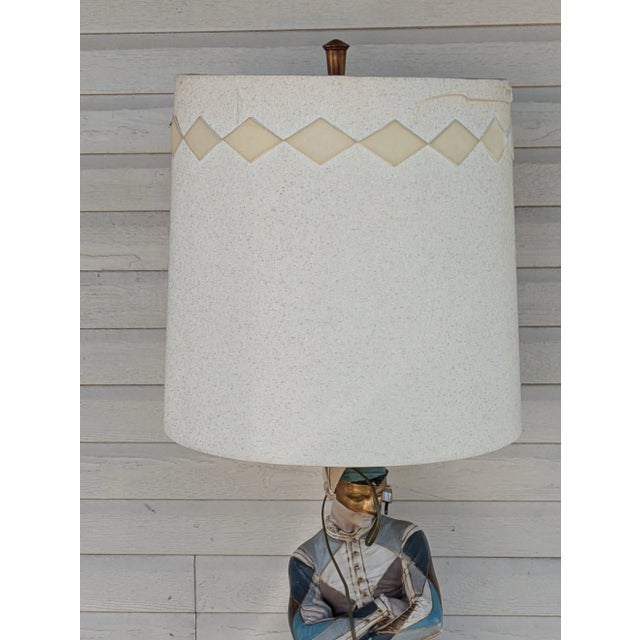 Jester Harlequin St Marceaux Plaster Lamp, 1960s For Sale - Image 9 of 11