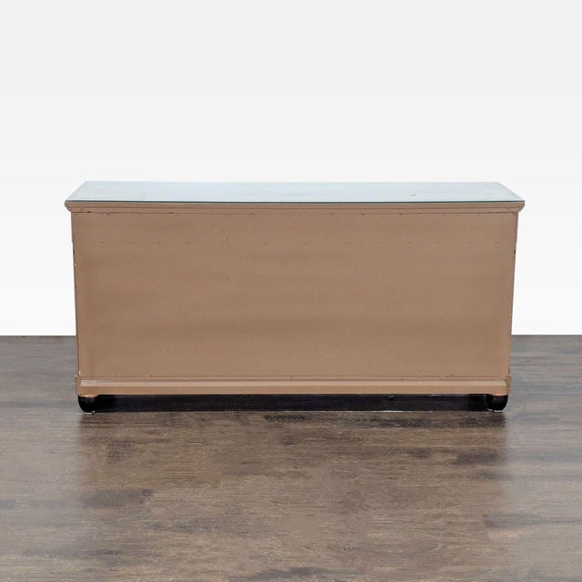 Vintage Baker Neoclassical Wood and Parcel Ebonized Sideboard For Sale In San Francisco - Image 6 of 9