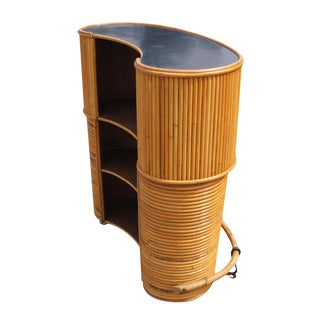English Rattan Art Deco Cocktail Bar For Sale