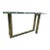 1970s Postmodern Brass & Glass “z” Console Table After Karl Springer For Sale