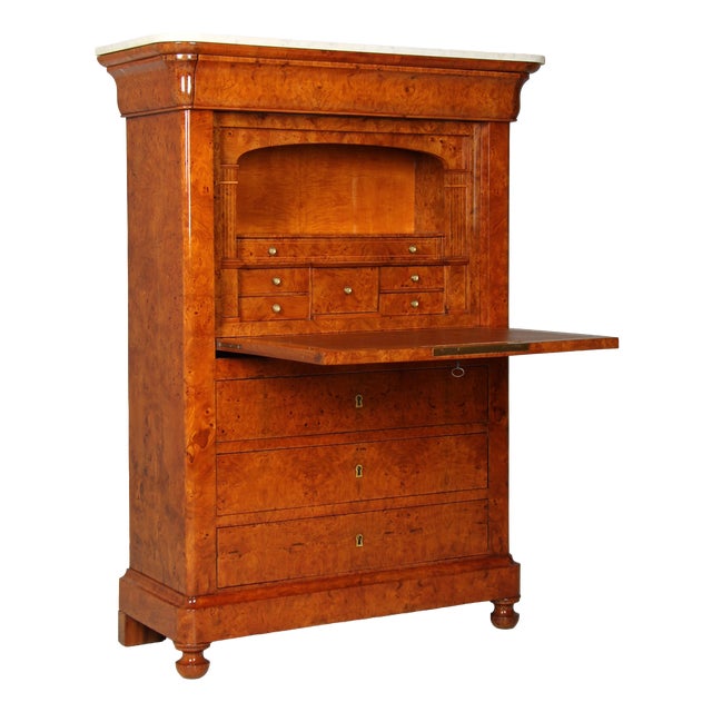 Antique Louis-Philippe Secretaire in Ash, 1840 For Sale