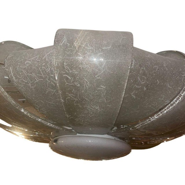 Vintage Murano Graniglia Glass Flush Mount by Aureliano Toso. Italy, 1960's. For Sale In Los Angeles - Image 6 of 10