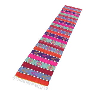 Bohemian Handknotted Runner Rug - 24"x107" For Sale
