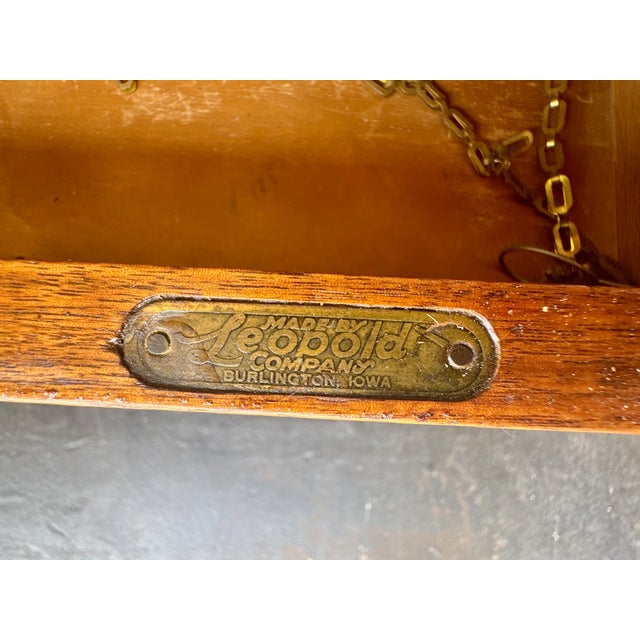 1950s Leopold Executive Desk With Drop-Front Keyboard/Typewriter Drawer- Mid-Century Modern Walnut Desk For Sale - Image 11 of 17