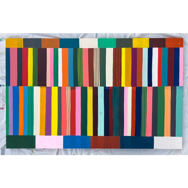 Mid-Century Modern Color Rhythm Series: Held Abstract Art by Poppy Dodge For Sale - Image 3 of 6