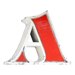 1960s Vintage Industrial Contemporary Channel Letter Signage Volumetric 3d Romania Metal