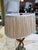 Italian Brass Table Lamp With Twisted Loop Base and Pleated Shade, 1950s For Sale - Image 4 of 9