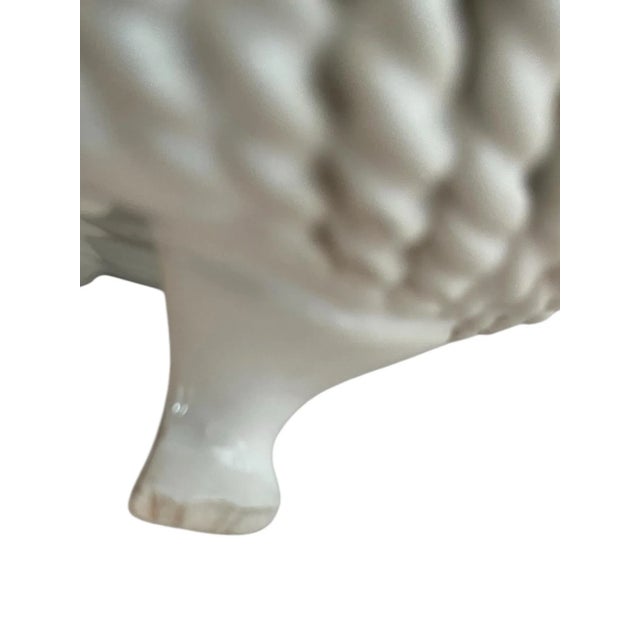 Mid-Century Italian Braided Ceramic Basket For Sale - Image 9 of 9