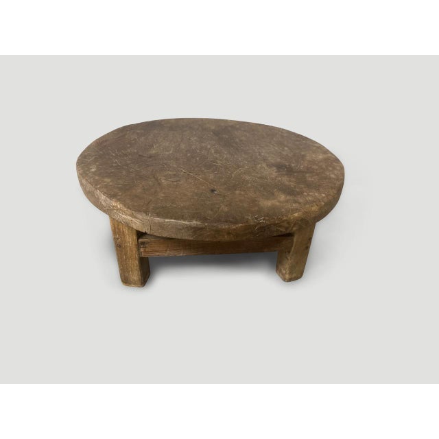 1950s Antique Round Side Table or Stool For Sale - Image 5 of 5