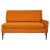 Burnt Orange McCobb Walnut and Brass Burnt Orange Sectional Sofa For Sale - Image 8 of 12
