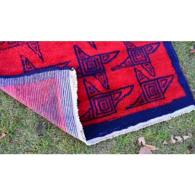 Vintage Angora Mohair Tulu Rug 3'9'' X 5'12'' For Sale - Image 10 of 11