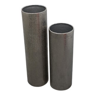 Aluminum Outdoor Ashbin, Set of 2 For Sale