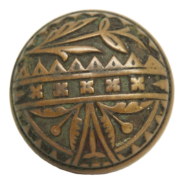 Antique 1880s Britten Graham & Mathess Bronze Door Knob For Sale