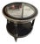Marge Carson Neoclassical Style Ebonized & Silver-Gilt Two-Tier Side Table For Sale
