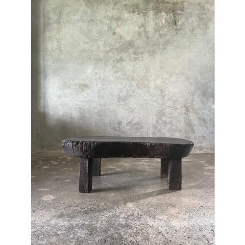 Small Asian Wooden Coffee Table with Kidney-Shaped Top For Sale - Image 6 of 18