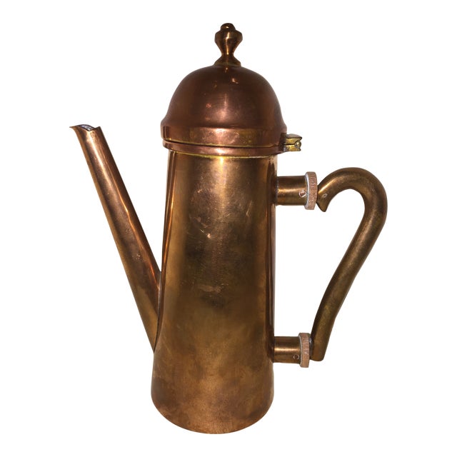 Vintage Mid-Century Copper Tea Kettle For Sale