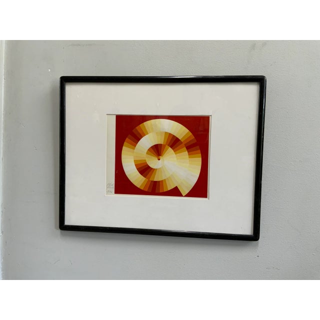 Wonderful 1976 vintage original serigraph print by Kurt Kranz (German, 1910-1997).