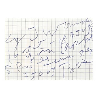 Cy Twombly - Expo Paris Poster - Galerie Yvon Lambert - Oct 16 – Nov 18 - 1982 For Sale