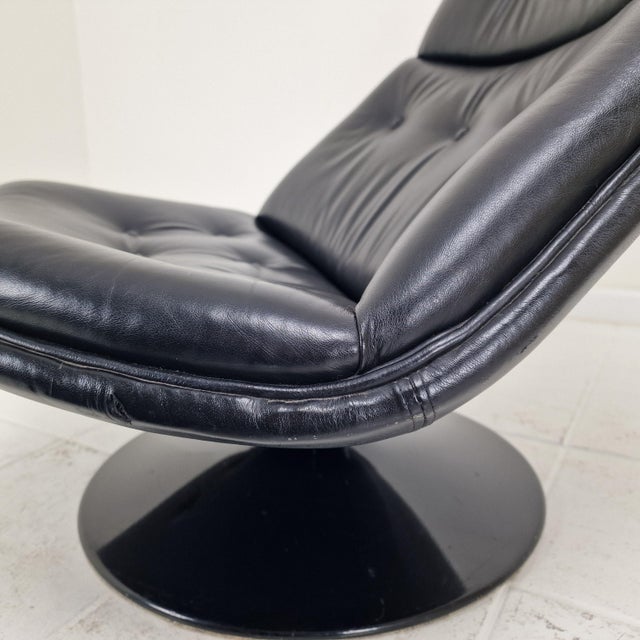 Artifort F511 Lounge Chair in Leather from Geoffrey Harcourt, 1970s For Sale - Image 10 of 14