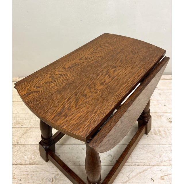 Brutalist Style Drop-Leaf Coffee or Side Table in Oak, 1950s For Sale - Image 6 of 16