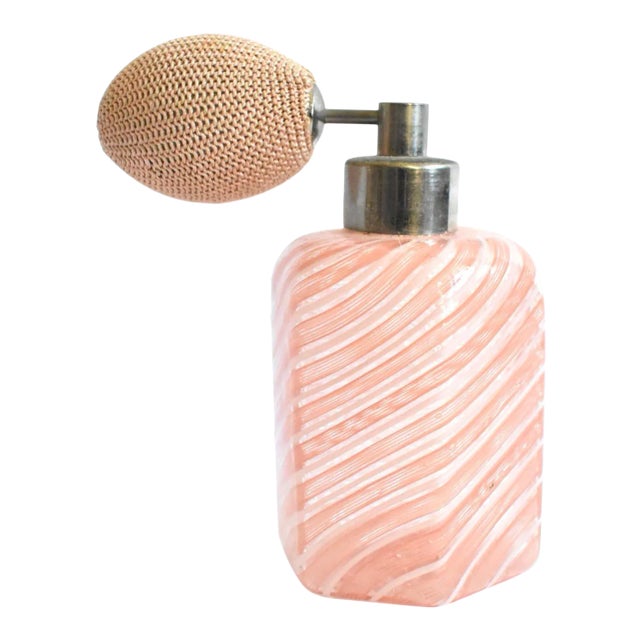 Vintage Murano Art Glass Perfume Bottle With Working Atomizer For Sale