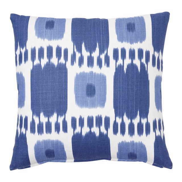 Schumacher Kandira Pillow in Blues For Sale