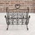 Black 1970s Shabby Chic Wrought Iron Rattan Magazine Rack For Sale - Image 8 of 8