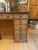 Antique Pine 11 Drawer Kneehole Desk With Matching Wooden Knobs For Sale - Image 4 of 11