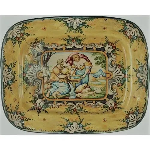 1990s Italian Hand Painted Ceramic Wall Plate For Sale In Dallas - Image 6 of 12