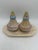 Shabby Chic Vintage Mackenzie Childs Salt and Pepper Set For Sale - Image 3 of 6