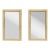 1980s Pair of Lacquered Parchment Modernist Mirrors For Sale