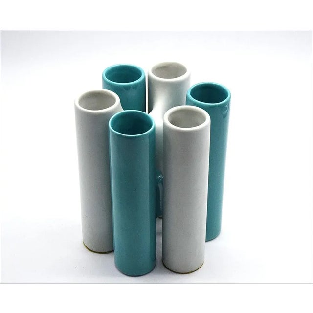 Interlocking Ceramic Vases attributed to Enzo Bioli for Il Picchio, 1970s. For Sale - Image 10 of 11