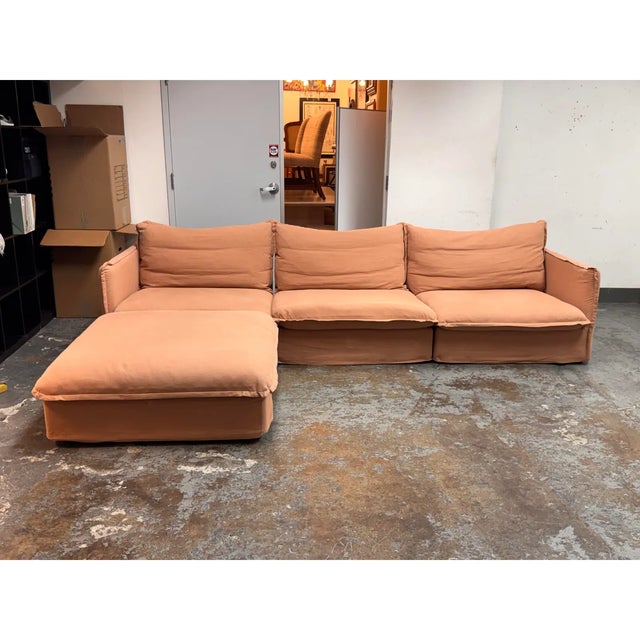 Sixpenny Neva Modular Sofa + Ottoman, Set of Four For Sale - Image 4 of 12