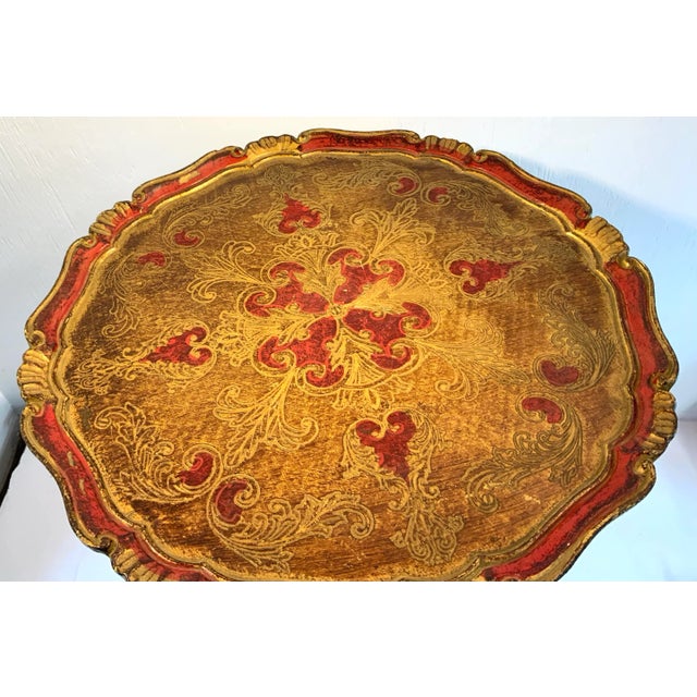 Vintage Italian Gilt Wood Wine Table For Sale - Image 4 of 7