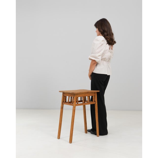 1940s French Mid-Century Modern Wooden Side Table For Sale - Image 11 of 18