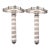 Mid 20th Century Petitot Monumental 53" Ht Pair of French Modernist Sconces Glass Rod & Nickel Bronze For Sale