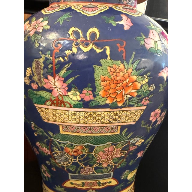 Porcelain Ceramic Asian Lidded Vessels a Pair For Sale In Miami - Image 6 of 8