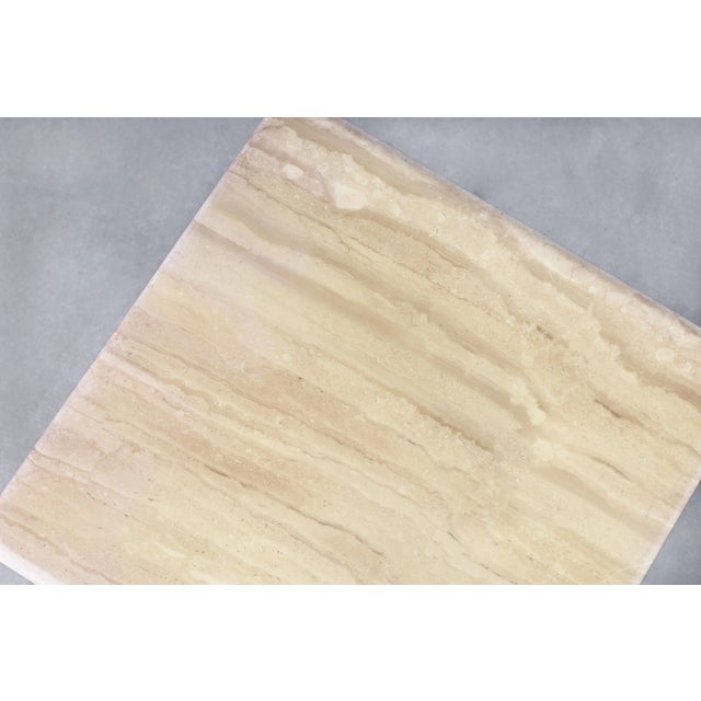 Vintage Italian Modern Travertine Side Tables, 1980s For Sale - Image 11 of 11